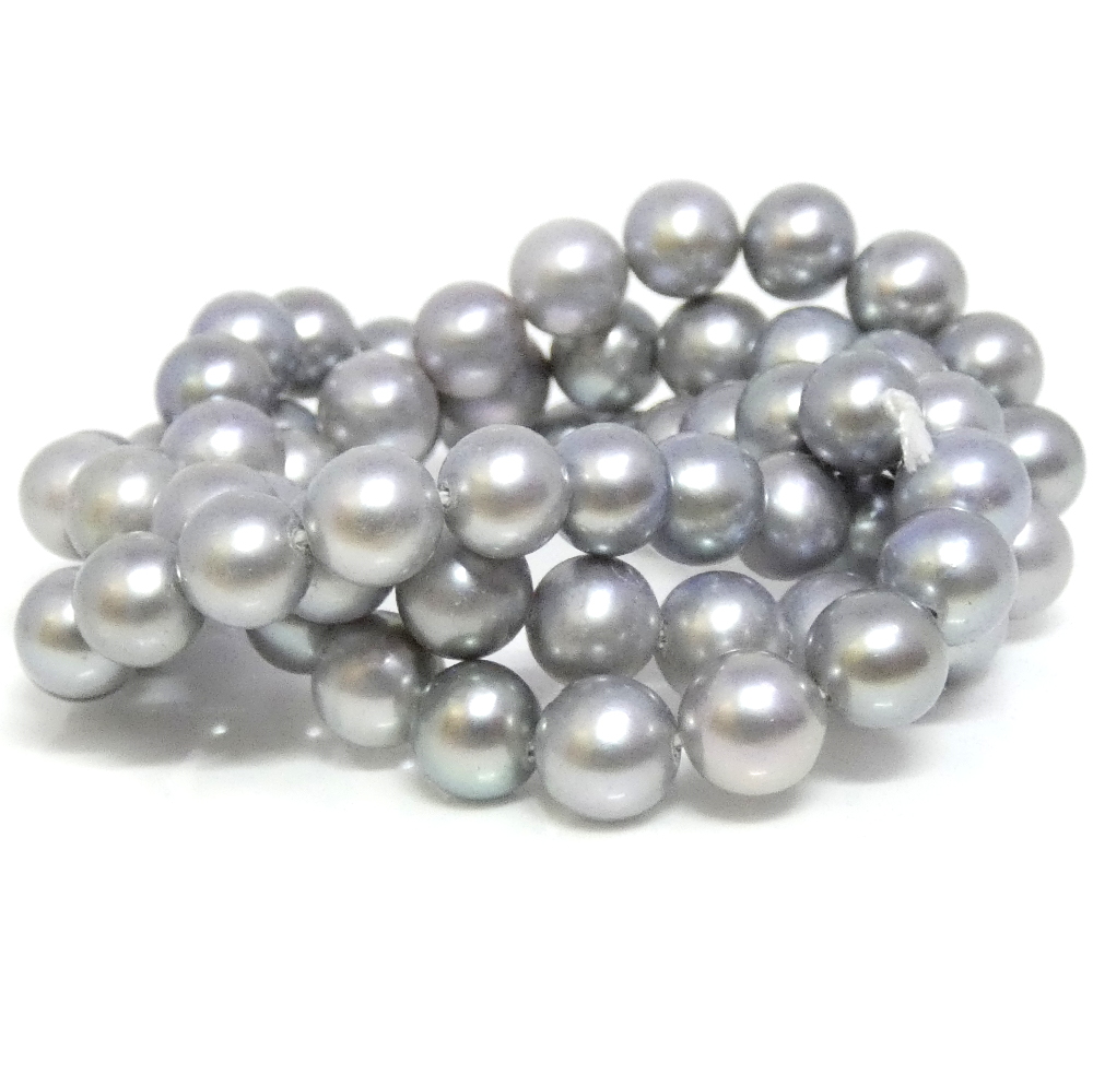 Grey 6.5-7mm Round Pearls
